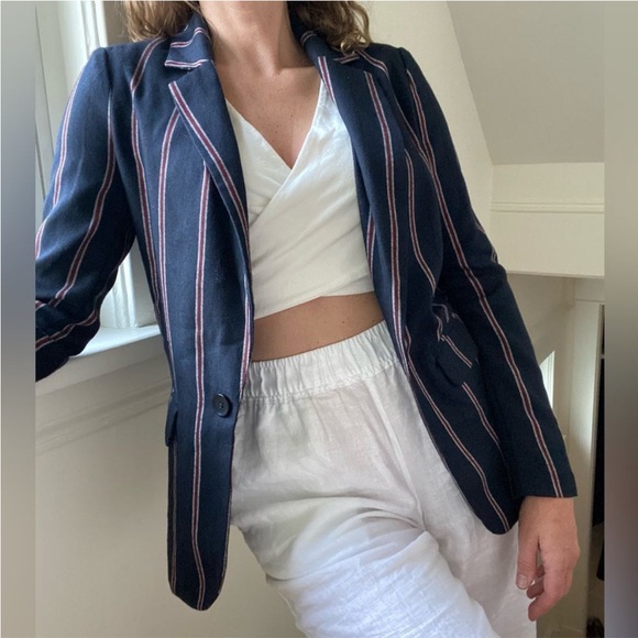 Dynamite Navy Blue Striped Suit - Picture 5 of 6